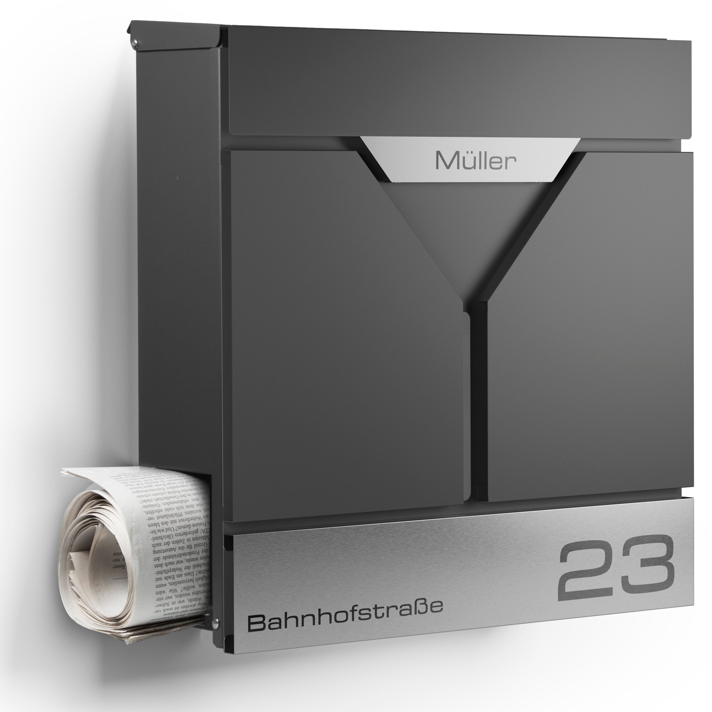 Briefkasten Valencia mit Gravur — sonnig-mediterran aus Edelstahl
