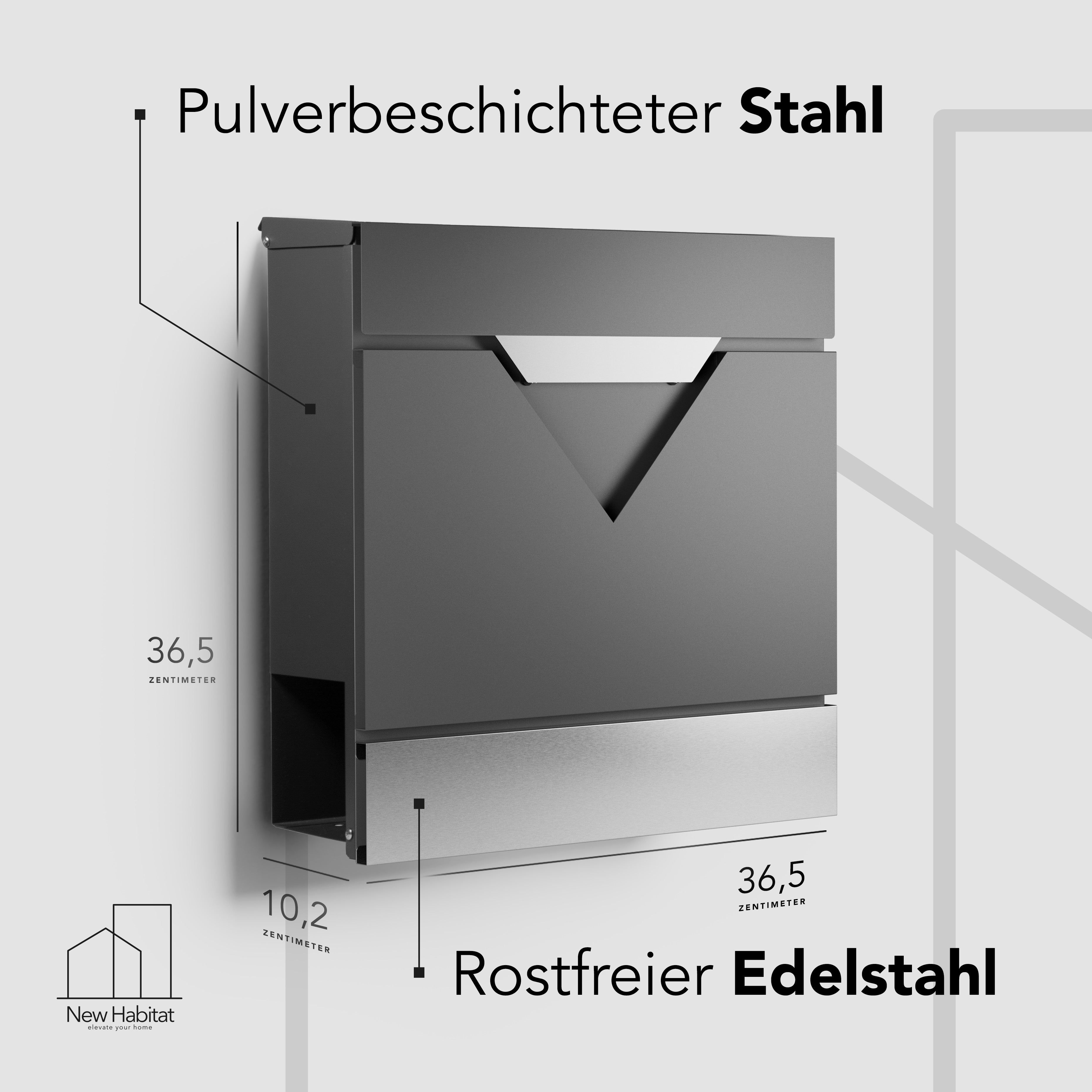 Briefkasten Venedig — italienisch-elegant aus Edelstahl