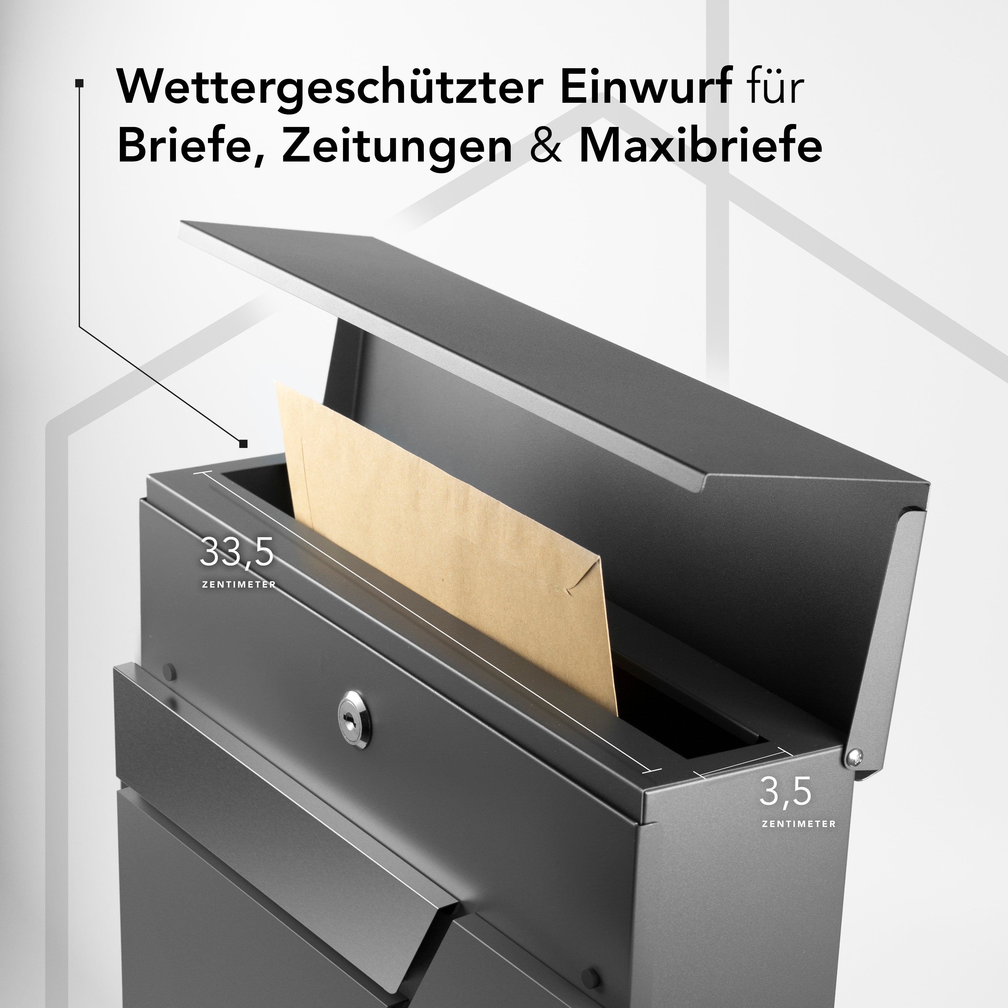 Briefkasten Amsterdam — urban-modern aus Edelstahl